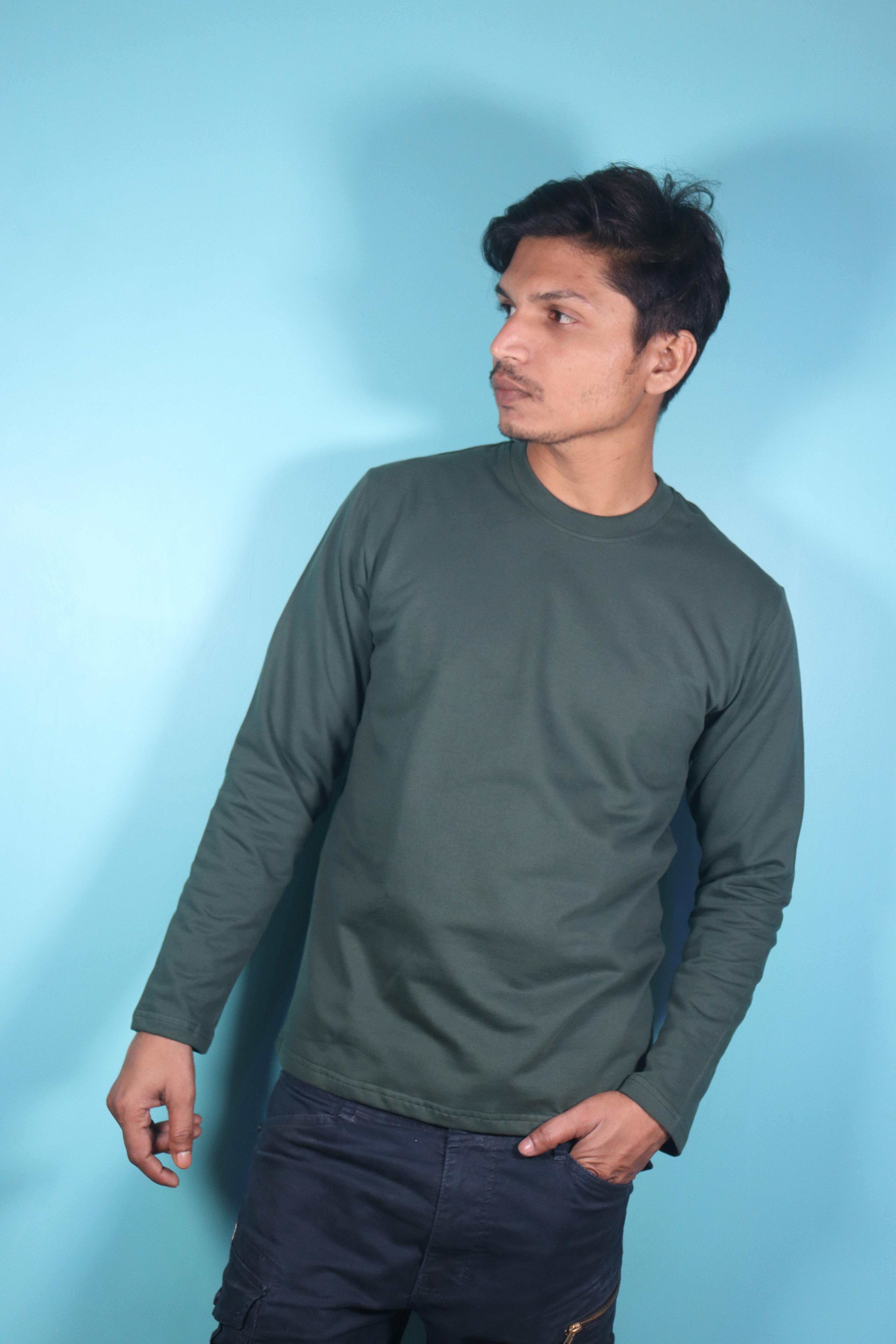 Full Sleeve T-Shirt Teal Green - alternate view