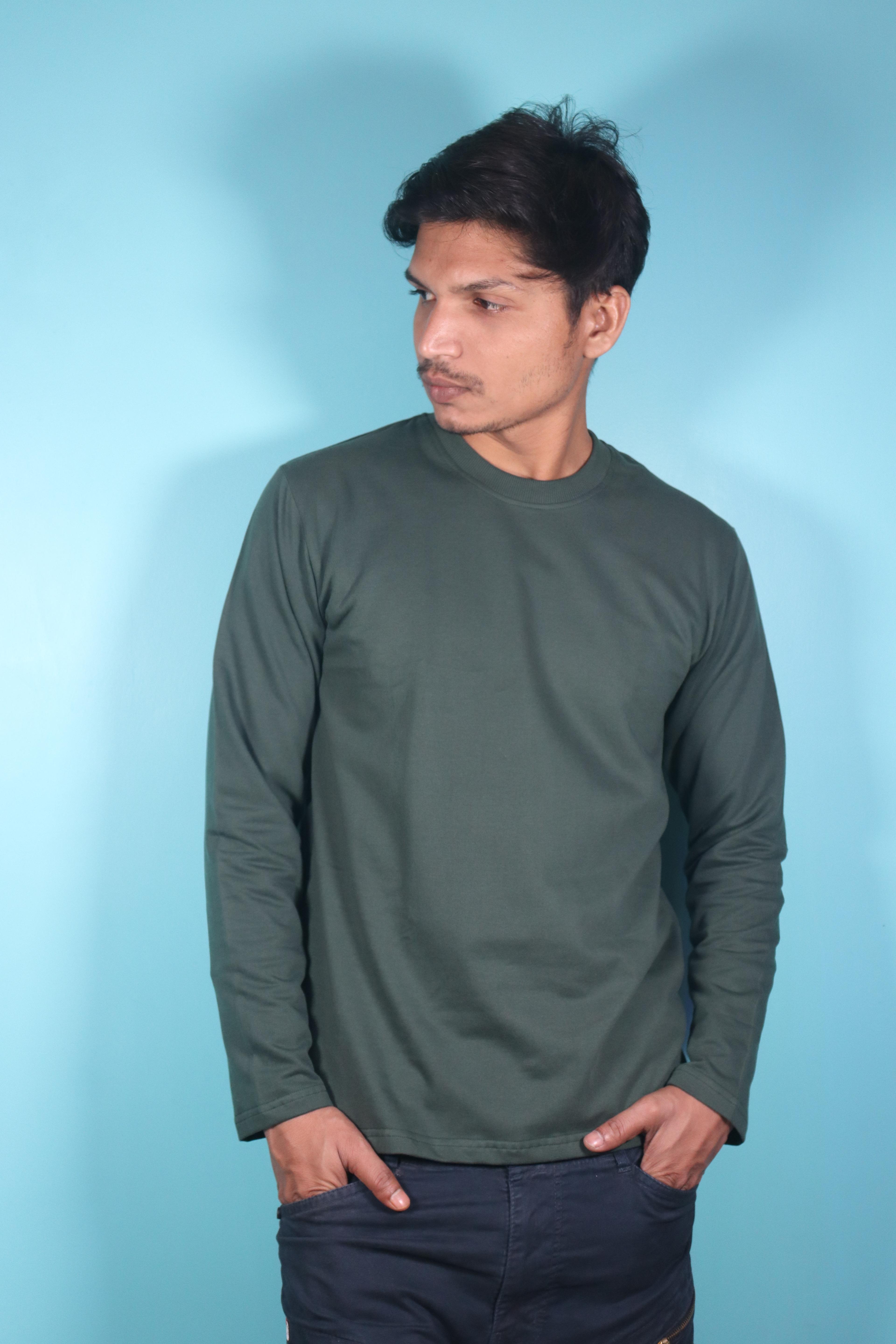 Full Sleeve T-Shirt Teal Green