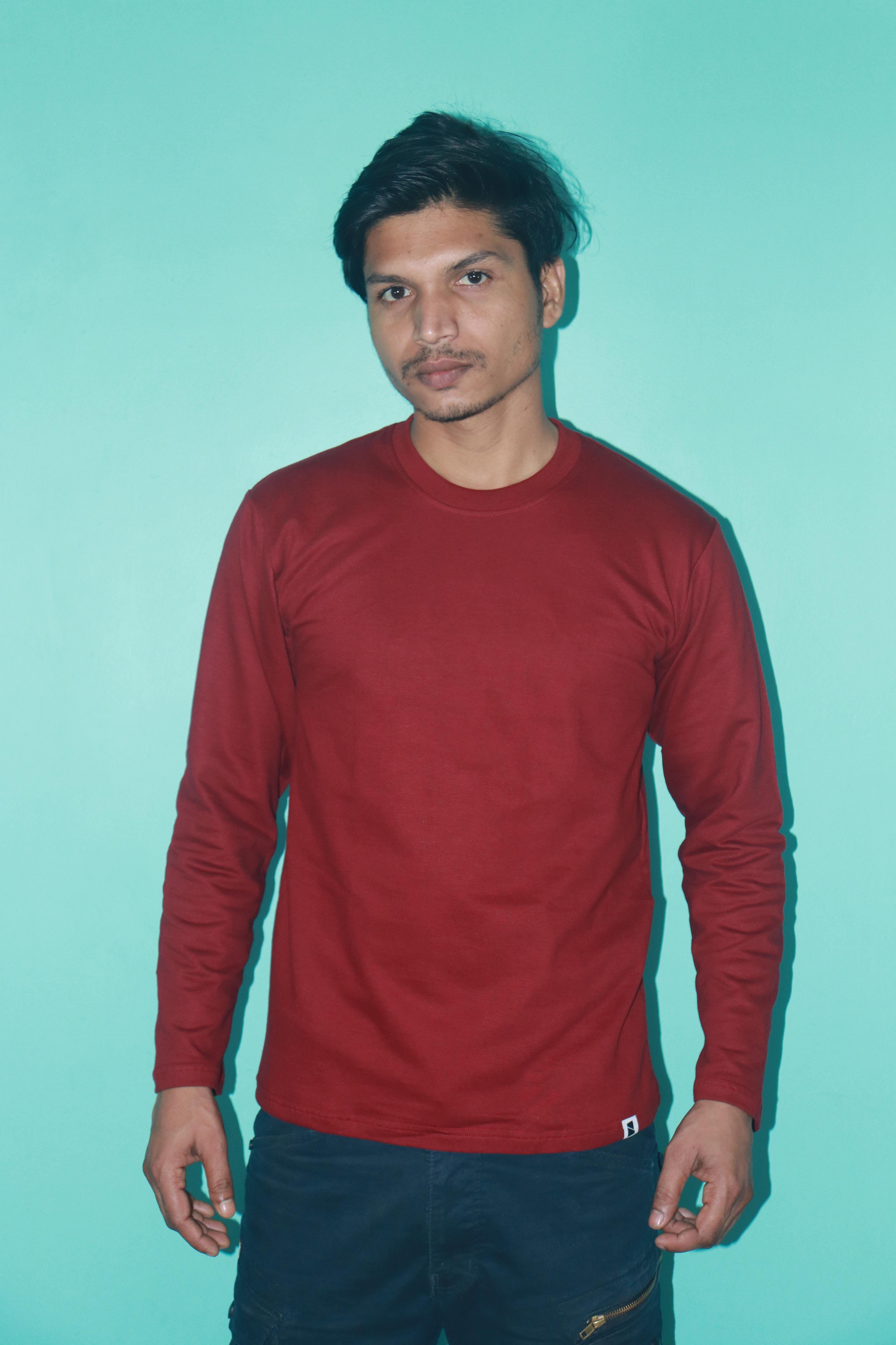 Full Sleeve T-Shirt Burgundy 